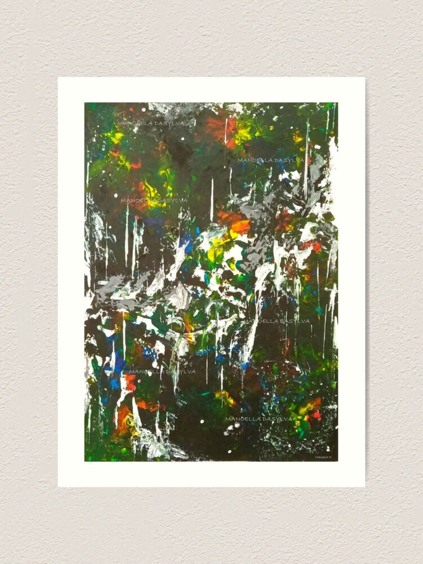 Œuvre abstraite N° 1 (réalisation peinture acrylique)