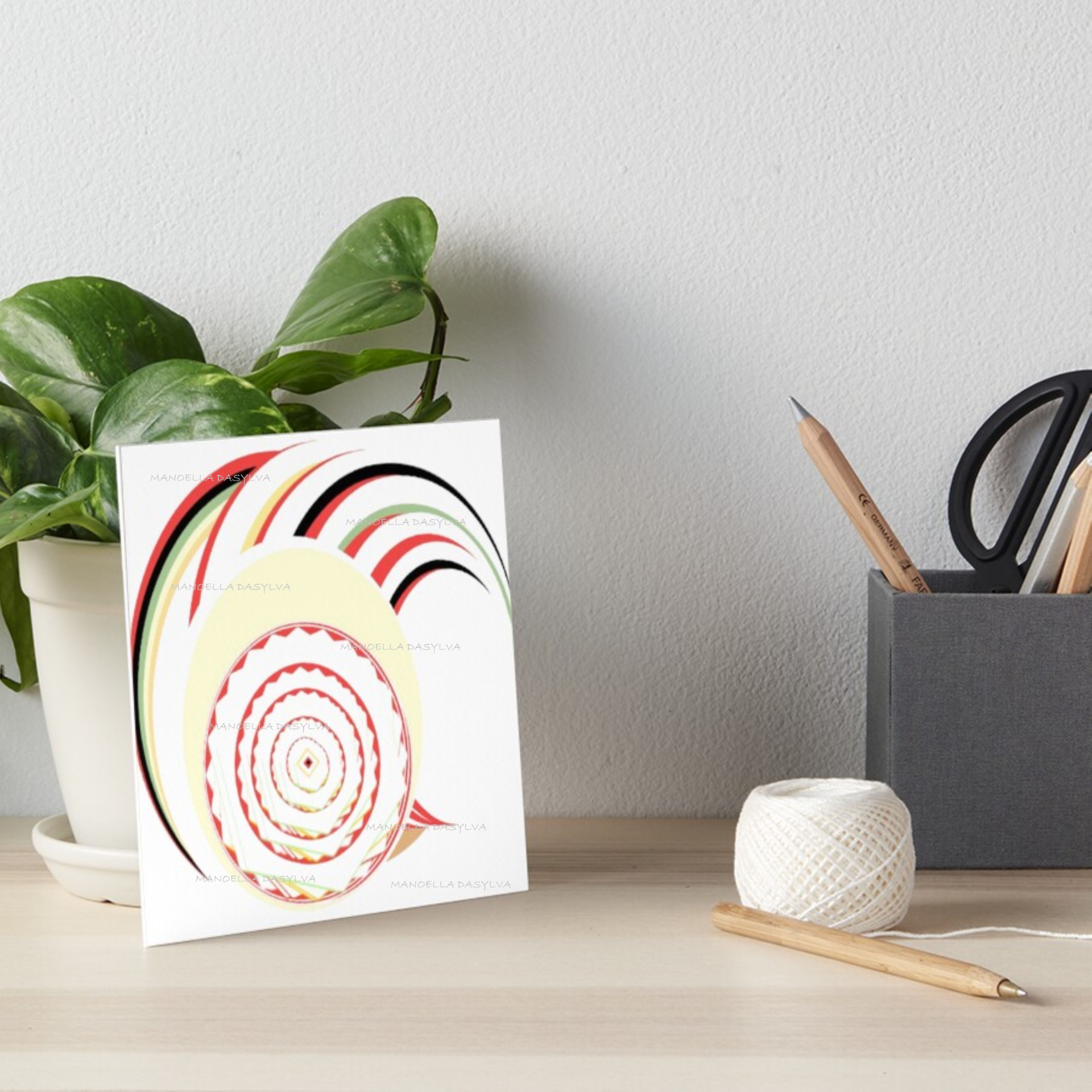 Formes géométriques abstraites "Le COQ abs'trait/Poussinet" (réalisation numérique)